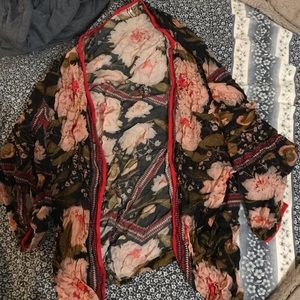 Anthropologie Flower Kimono